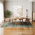 Dripex 9x12 Area Rugs - Stain Resistant Washable Rug DistressedRugs for Living Room Dining Room Bedroom Anti-Slip Low-Pile and Soft Accent Rug Farmhouse Office Home Decor, Pet & Child Friendly