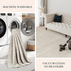 Valenrug Washable Rugs 2x5 - Stain Resistant 2x5 Area Rugs for Living Room, Non Slip Backing Large Area Rugs for Bedroom, Folable Machine Washable Area Rug (2'x5', Beige)
