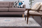Unique Loom Salzburg Collection Classic Traditional Design Oriental Inspired Border Area Rug (8' 0 x 11' 0 Rectangular, Gray/Beige)