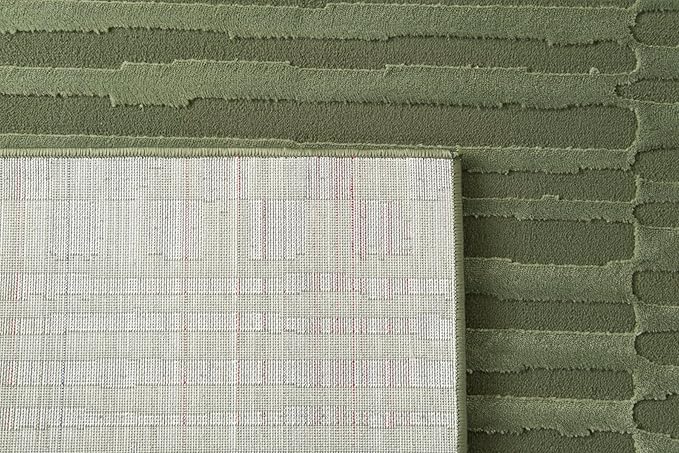 Revival Rugs Soloba 9'2"x12'2" Washable Area Rug for Living Room Bedroom - 100% Recycled Oeko-TEX Certified, Medium Pile, Green