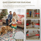 Wonnitar Christmas Runner Rug for Hallway, Christmas Kitchen Decor 2'6"x8' Washable Runner Rug, Non Slip Ultra-Thin Extra Long Holiday Carpet Runners for Bathroom Entryway Winter Decor
