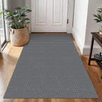 Braided Area Rug 3x5 Ft Washable Rugs for Entryway Non Slip Throw Rugs Boho Door Mat Indoor Entrance Cotton Kitchen Mats Woven Front Door Carpet for Foyer Living Room, Dark Grey/Grey
