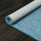 Beverly Rug Indoor Outdoor Rug 9x12, Washable Outside Carpet for Patio, Deck, Porch, Solid Modern Area Rug, Water Resistant, Aqua Blue