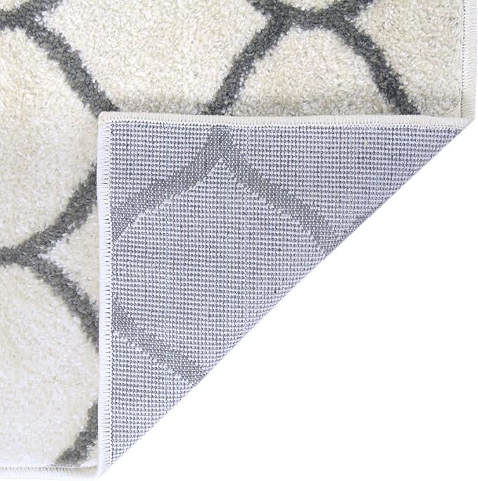 Rugs.com Lattice Frieze Collection Rug – 2' x 3' Ivory Medium Rug Perfect for Living Rooms, Large Dining Rooms, Open Floorplans