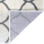 Rugs.com Lattice Frieze Collection Rug – 4' Square Ivory Medium Rug Perfect for Living Rooms, Kitchens, Entryways
