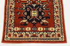 Unique Loom Taftan Collection Border Geometric Tribal Inspired Design Area Rug (2' 2 x 3' 0 Rectangular, Terracotta/ Ivory)