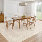 10x12 Area Rug Living Room: Washable Large Vintage Beige Rugs Neutral Non-Slip Soft Stain Resistant Indoor Carpet for Bedroom Nursery Dining Room Under Table Bed Home House Office Playroom