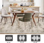 Washable Area Rugs for Living Room 5’x7’ Non Slip Low Pile Area Rugs for Bedroom Dining Foldable Vintage Carpets