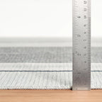 Dash & Albert Gunner Stripe Machine Washable Rug, 7.5 X 9.5 Feet, Grey Stripe Pattern - Premium Luxury Hotel Quality Soft Breathable Hypoallergenic Machine Washable Easy Care All Season Comfortable