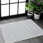 Lahome Moroccan Rugs for Entryway 2x3 Small Non-Slip Kitchen Rug Throw Lightweight Area Rugs for Bedroom Gray Vintage Print Distressed Bath Mat Floor Indoor Doormat Carpet for Laundry Living Room