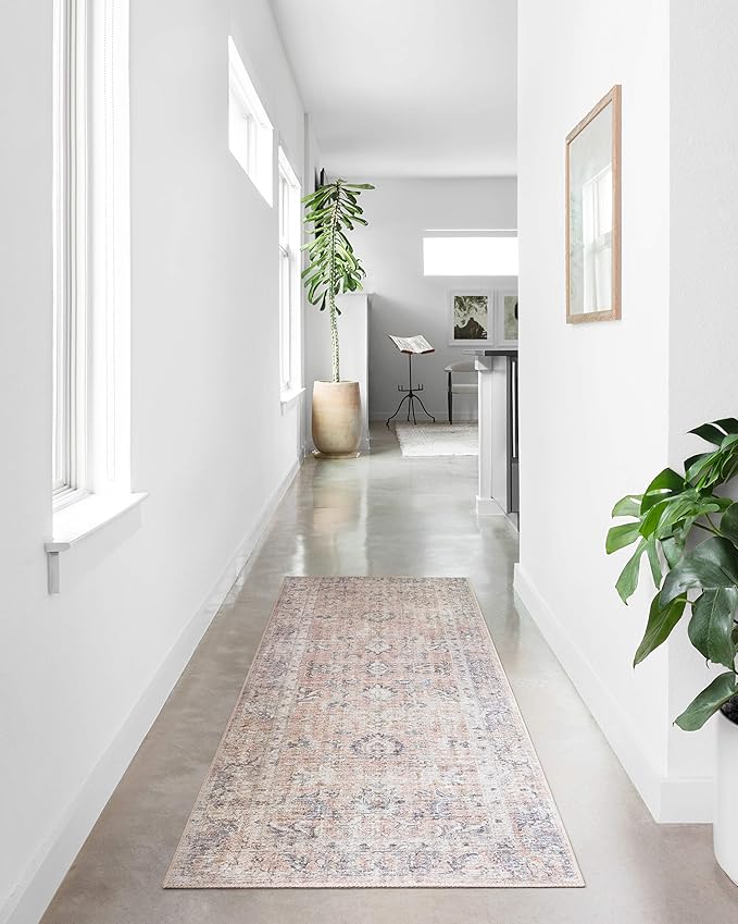 Loloi Skye Collection SKY-01 Blush/Grey 9'-0" x 12'-0" Area Rug