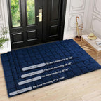 Large Front Door Mat Outside Entrance, Outdoor Indoor Door Mats for Entryway, Entrance, Entry, Patio, Waterproof Non Slip Doormat, Low-Profile, 31.5" × 47“, Navy Blue