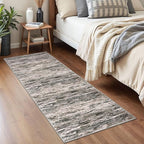 2x5 Modern Abstract Runner Rug for Hallways, Brown Green Black White Super Soft Hallway Decor Kitchen Rugs with Non-Slip, Non-Shedding Washable Rug for Hallways Entryway Bedroom Indoor