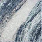 LUXE WEAVERS Lagos Collection 7983 Blue 4x5 Art Deco Area Rug