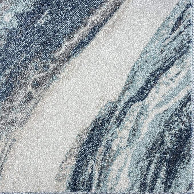 LUXE WEAVERS Lagos Collection 7983 Blue 8x10 Art Deco Area Rug