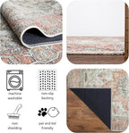 Keen Home Design 2x3 Rug - Machine Washable Entry Rug with Non-Slip Backing, Ideal for Enteryway, Kitchen, Bathroom, Laundry Room - Vintage, Easy Clean, Durable, Low Pile - (2' x 3')