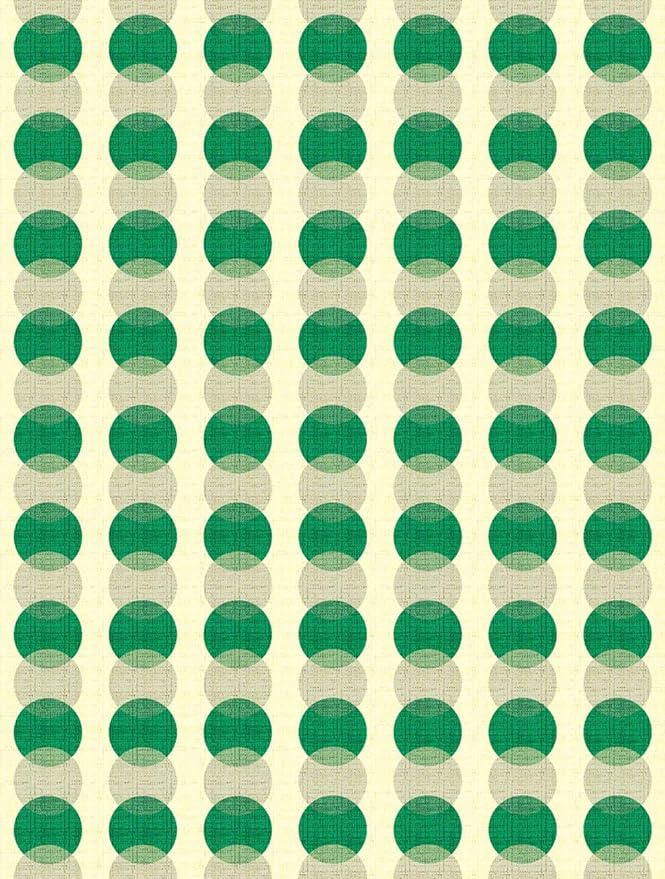Modern Abstract Living Room Area Rug with Layered Circles Design 7x12 Minimalist Contemporary Geometric Decor Rugs for Dining Room Bedroom Office Nursery Room Washable Non Slip Indoor Mat Green