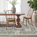 LUMI Washable Area Rug 8x10 for Living Room, Ultra Soft Stain Resistant Carpet with Non Slip Rubber Backing, Non-Shedding Low Pile Rugs for Bedroom, Dining Room, Indoor, Office