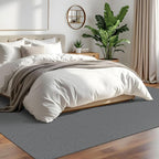 IOHOUZE Washable Area Rug 6x9 Non Slip Rubber Backed Rugs for Living Room, Dining Room Rugs Bedroom Rug, Woven Indoor Floor Carpet for Living Room Nursery Office, Dark Grey
