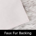 Latepis White with Grey Tips 2x10 Runner Rug for Hallway Faux Fur Rug Fluffy Washable Rugs Furry Shag Rug for Living Room Hallway Rectangle