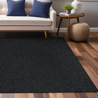 Easy Jute Rugs 5x7 Dark Gray Color Living Room Indoor Outdoor Area Rug for Farmhouse Patio and Kitchen Rug High Traffic Washable Easy to Clean Solid Boho Woven Design Outside Carpet (5 x 7)
