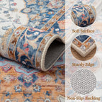 Ciicool Small Area Rug, 2x3ft Boho Rug, Ultra Soft Entry Rugs for Entryway, Non-Slip Washable Rugs Oriental Low-Pile Indoor Mat Floor Carpet for Entrance Bedroom Kitchen Bathroom Foyer Decor