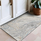 Rugshop Marble Swirl Distressed Gray Area Rug 2' x 3' Modern Indoor Rug for Entryway, Doormat, or Kitchen Easy to Clean, Durable, Kid & Pet Friendly