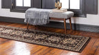 Unique Loom Taftan Collection Border Geometric Tribal Inspired Design Area Rug (3' 0 x 16' 5 Runner, Brown/ Tan)
