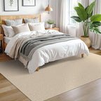 EARTHALL Washable Area Rugs 5x7 Ft Non Slip Living Room Rugs Cotton Rubber Backed Dining Room Rug Braided Bedroom Rugs Indoor Outdoor Floor Carpet for Living Room, Bedroom, Dining Room, Send/Beige