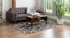 Rugs.com Lattice Frieze Collection Rug – 6' x 9' Blue Multi Medium Rug Perfect for Living Rooms, Large Dining Rooms, Open Floorplans