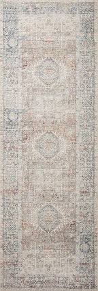 Loloi Chris Loves Julia Jules Collection JUL-07 Natural/Ocean 2'-3'' x 3'-9'', .13" Pile Height, Accent Rug