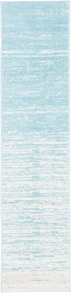 SAFAVIEH Adirondack Collection Runner Rug - 2'6" x 6', Aqua & Ivory, Modern Ombre Design, Non Shedding & Easy to Clean, Ideal for Hallway, Foyer, Kitchen, Entryway, Bedroom (ADR113J)