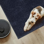 PURRUGS Easy Care Area Rug 4ft x 6ft, Non-Slip Machine Washable Entryway Rug, Dog Door Mat, Stain Resistant Accent Rug for Hallway, Living Room, Bedroom and Mudroom, Navy Blue