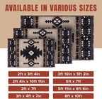 YHSF South West Native American Area Rug C318 - Easy Clean, Thick, Soft, Durable Native Tribal American Indian Inspired Rug for Bedroom/Living Room and More - Berber, 5 Feet x 7 Feet