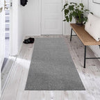 Ottomanson 2' x 6' Hallway Runner with Scraper Pile - Extra Durable Non-Slip Rug Mat for Indoor & Outdoor Use - Ideal for Kitchen, Entryway, Patio & Garage - High-Traffic Carpet, Gray