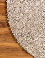 Unique Loom Davos Shag Collection Area Rug - Solid (3' 3" x 5' 3" Oval, Linen)
