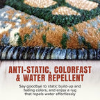 YHSF South West Native American Area Rug C318 - Easy Clean, Thick, Soft, Durable Native Tribal American Indian Inspired Rug for Bedroom/Living Room and More - Blue-Green, 5 ft 11 in x 8 ft 6 in
