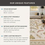 Beige and Yellow 5x7 Boho Rug for Living Room - Foyer Rugs for Entryway, Bedroom, Nursery Room, Insect Butterfly Bug Print, Washable Stain Resistant Home Décor