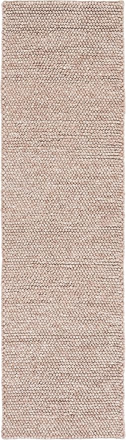 SAFAVIEH Natura Collection Runner Rug - 2'3" x 12', Brown, Handmade Wool Blend, Textured Design, Ideal for Hallway, Bedroom, Foyer (NAT620T)