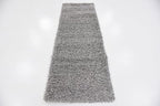 Unique Loom Solid Shag Collection Area Rug (2' x 6' 5" Runner, Cloud Gray)