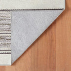 Dash & Albert Ellington Stripe Grey Machine Washable Rug, 3 X 5 Feet, Grey Stripe Pattern