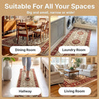 Well Woven Barclay Collection Medallion Kashan Ivory 4x5 Area Rug - for Entryways, Small Bedrooms, Living Rooms