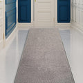 Custom Made Runner Rug Low Pile with Rubber Backing for Kitchen Foyer Hallway Entry Choose Your Length Size 26 Inch Wide Solid and Plain Grey Color (41 feet x 26 inch)