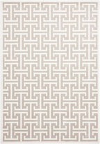 Abani Contemporary 3D Beige & White Modern Greek Key Pattern Area Rug - Geometric Meander 5'3" x 7'6" Arto Collection Neutral Rug Rugs