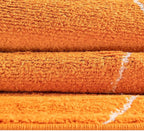 Unique Loom Trellis Frieze Collection Area Rug - Geometric (8' Round, Orange/ Ivory)