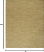 Nourison Home Nourison Essentials Green Gold 7' x 10' Area Rug - Easy Clean, Non Shedding, Bed Room, Living Room, Dining Room, Kitchen (7' x 10')
