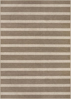 Lahome Striped Easy Jute Rug, 5x7 Dining Room Office Rug Washable Outdoor Patio Rug, Farmhouse Neutral Non Slip Stain Resistance Indoor Outdoor Carpet for Deck Classroom, Khaki