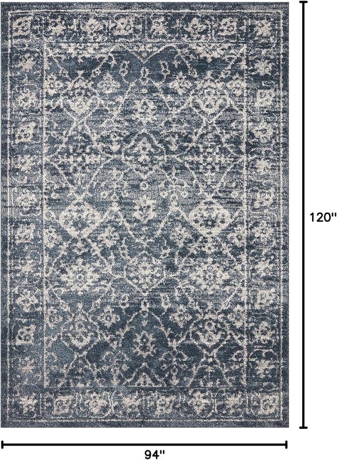 Loloi Magnolia Home by Joanna Gaines Gigi Collection GIG-02 Navy/Stone 7'-10" x 10' Area Rug