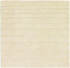 Unique Loom Solid Shag Collection Area Rug (7' 10" Square, Pure Ivory)