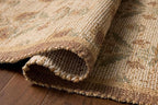 Loloi Chris Loves Julia Rue Collection RUE-01 Wheat/Sage 3'-6" x 5'-6" Accent Rug Jute Neutral Floral Living Room Bedroom Rug